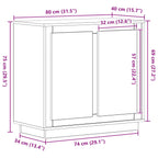 Aparador Roble artesanal 80 x 40 x 75 cm Madera de ingeniería