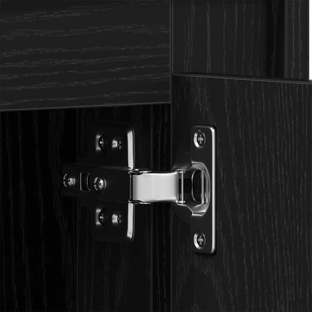 Aparador Roble Negro 80 x 40 x 75 cm Madera de ingeniería