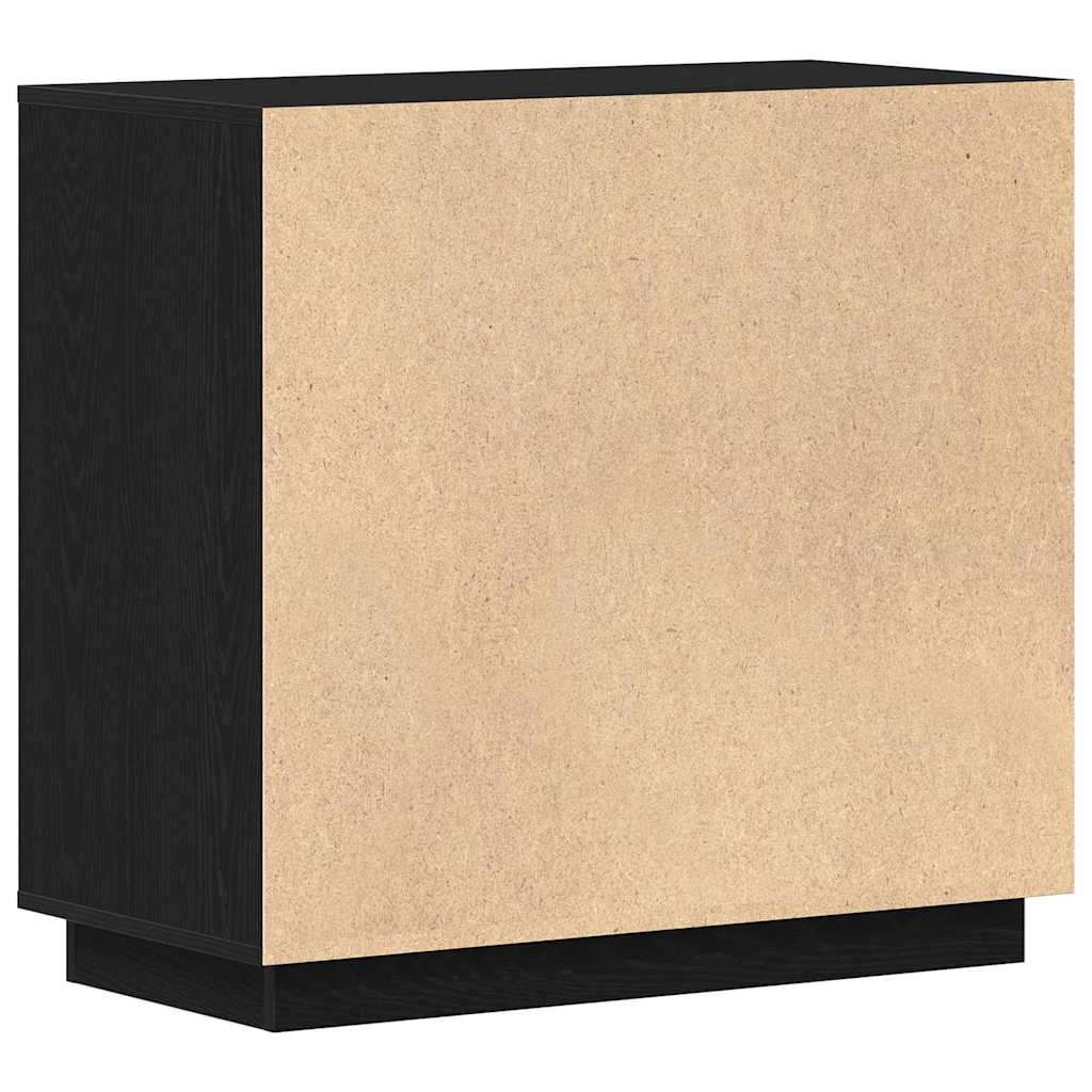 Aparador Roble Negro 80 x 40 x 75 cm Madera de ingeniería