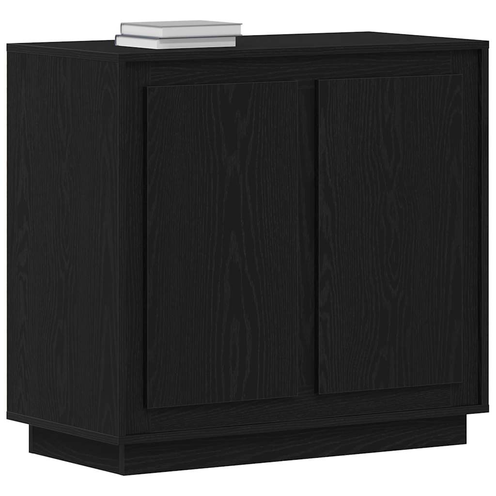 Aparador Roble Negro 80 x 40 x 75 cm Madera de ingeniería