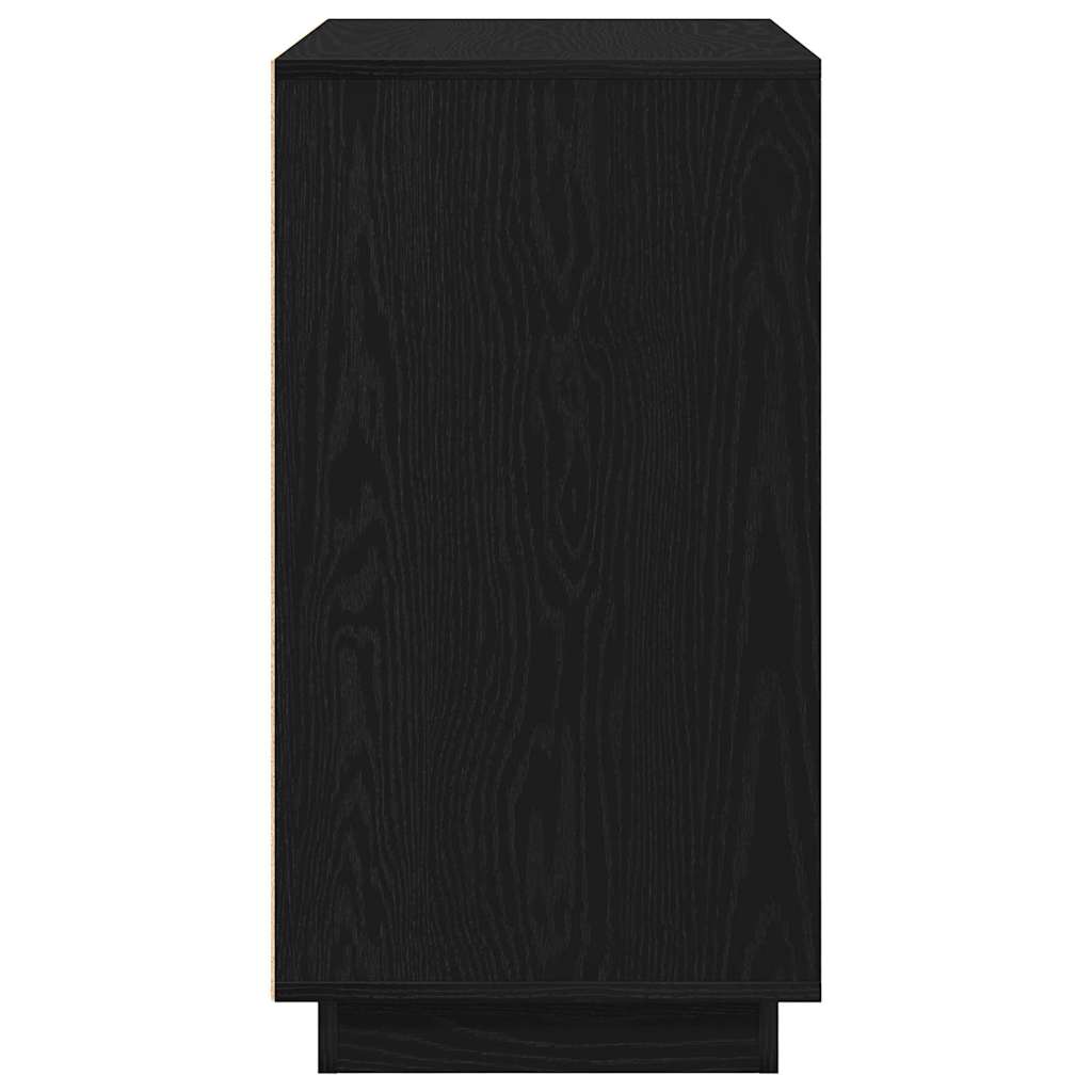 Aparador Roble Negro 80 x 40 x 75 cm Madera de ingeniería