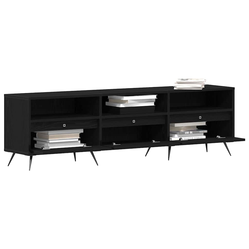 Gabinete de TV Roble negro 150 x 30 x 44,5 cm