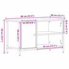 Mueble de TV Madera envejecida 80 x 40 x 50 cm