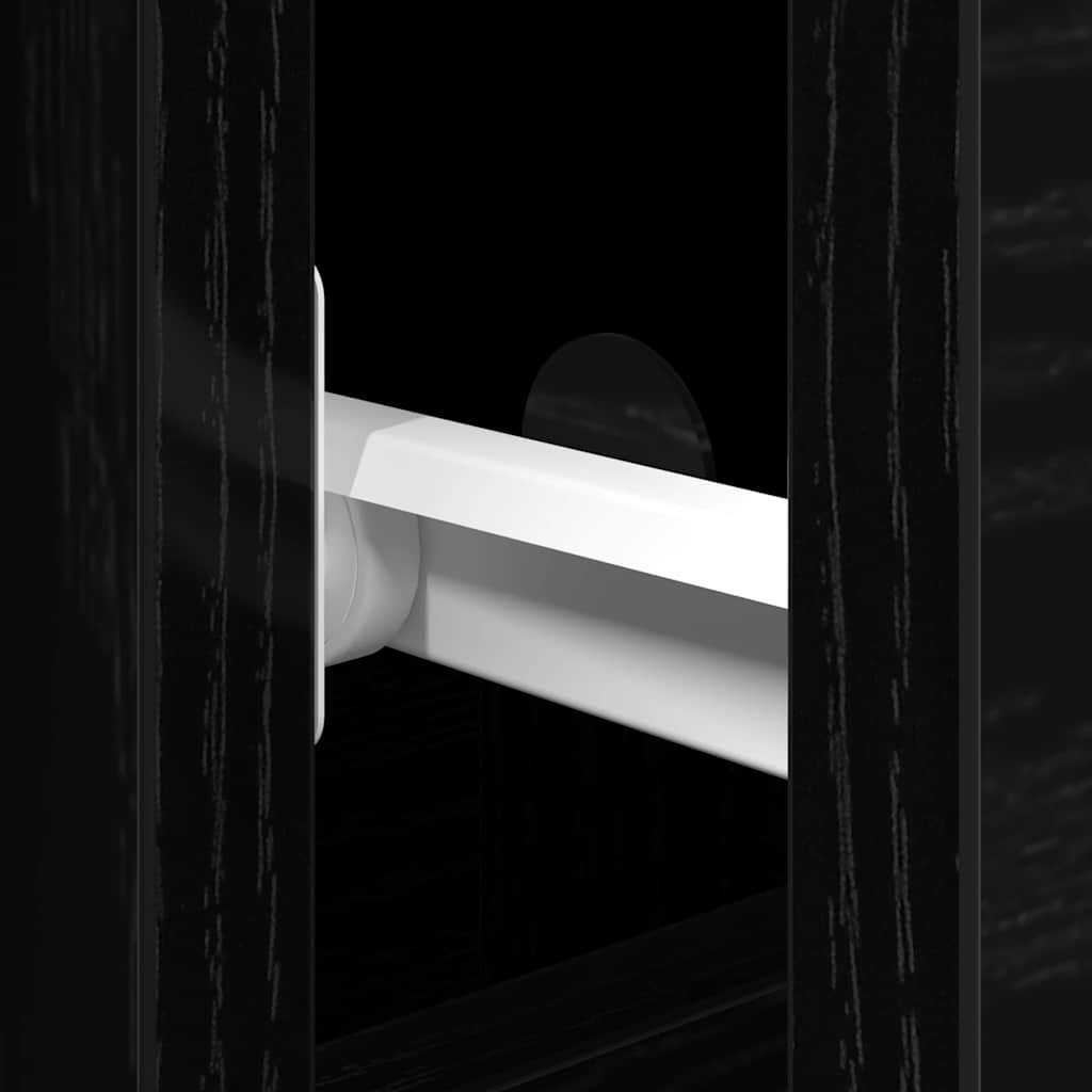 Aparador Roble Negro 101,5 x 35 x 70 cm Madera de ingeniería