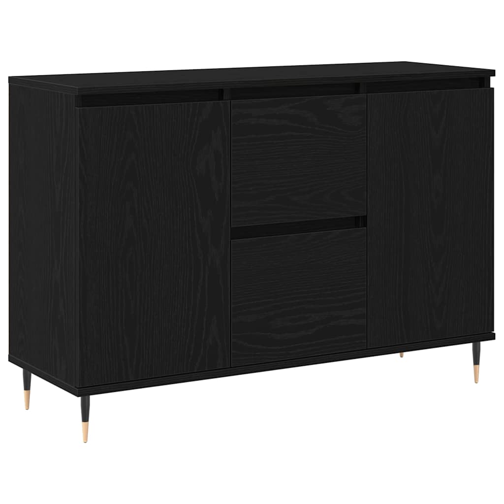 Aparador Roble Negro 101,5 x 35 x 70 cm Madera de ingeniería
