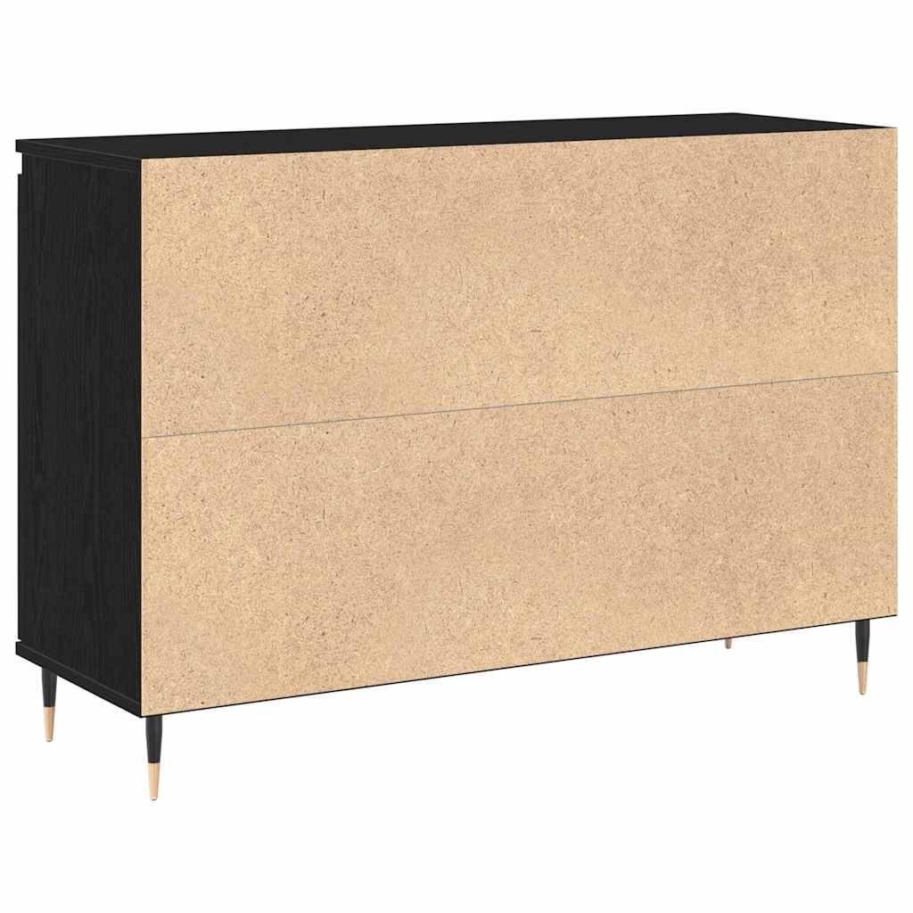 Aparador Roble Negro 101,5 x 35 x 70 cm Madera de ingeniería