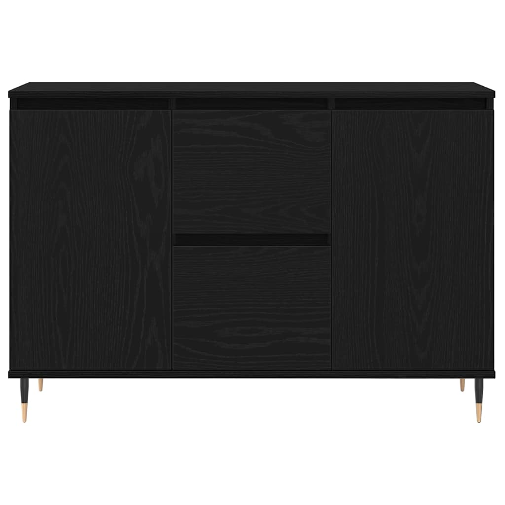 Aparador Roble Negro 101,5 x 35 x 70 cm Madera de ingeniería
