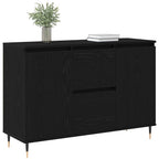 Aparador Roble Negro 101,5 x 35 x 70 cm Madera de ingeniería