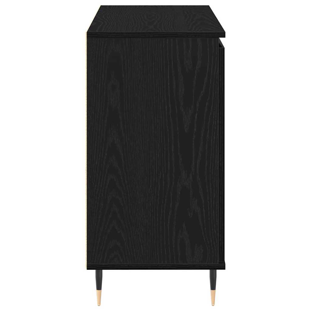 Aparador Roble Negro 101,5 x 35 x 70 cm Madera de ingeniería
