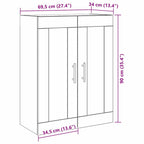 Armario de Pared Madera envejecida 69,5 x 34 x 90 cm