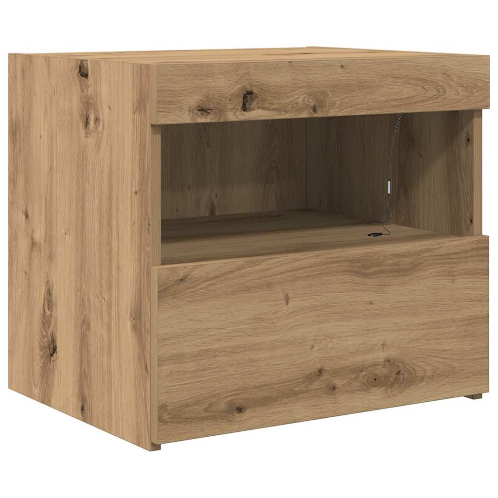 Armario de Noche 2 pcs Roble artesanal 50 x 40 x 45 cm