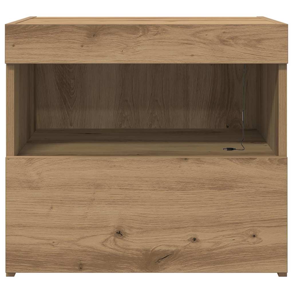 Armario de Noche 2 pcs Roble artesanal 50 x 40 x 45 cm