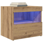 Armario de Noche 2 pcs Roble artesanal 50 x 40 x 45 cm