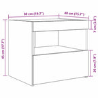 Armario de Noche 2 pcs Roble artesanal 50 x 40 x 45 cm