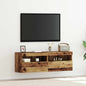 Mueble de TV Montado en la Pared 2 pcs Madera envejecida