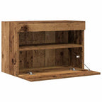 Mueble de TV Montado en la Pared 2 pcs Madera envejecida