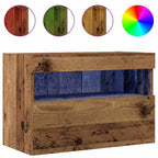 Mueble de TV Montado en la Pared 2 pcs Madera envejecida