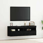 Mueble de TV Montado en la Pared 2 pcs Madera envejecida