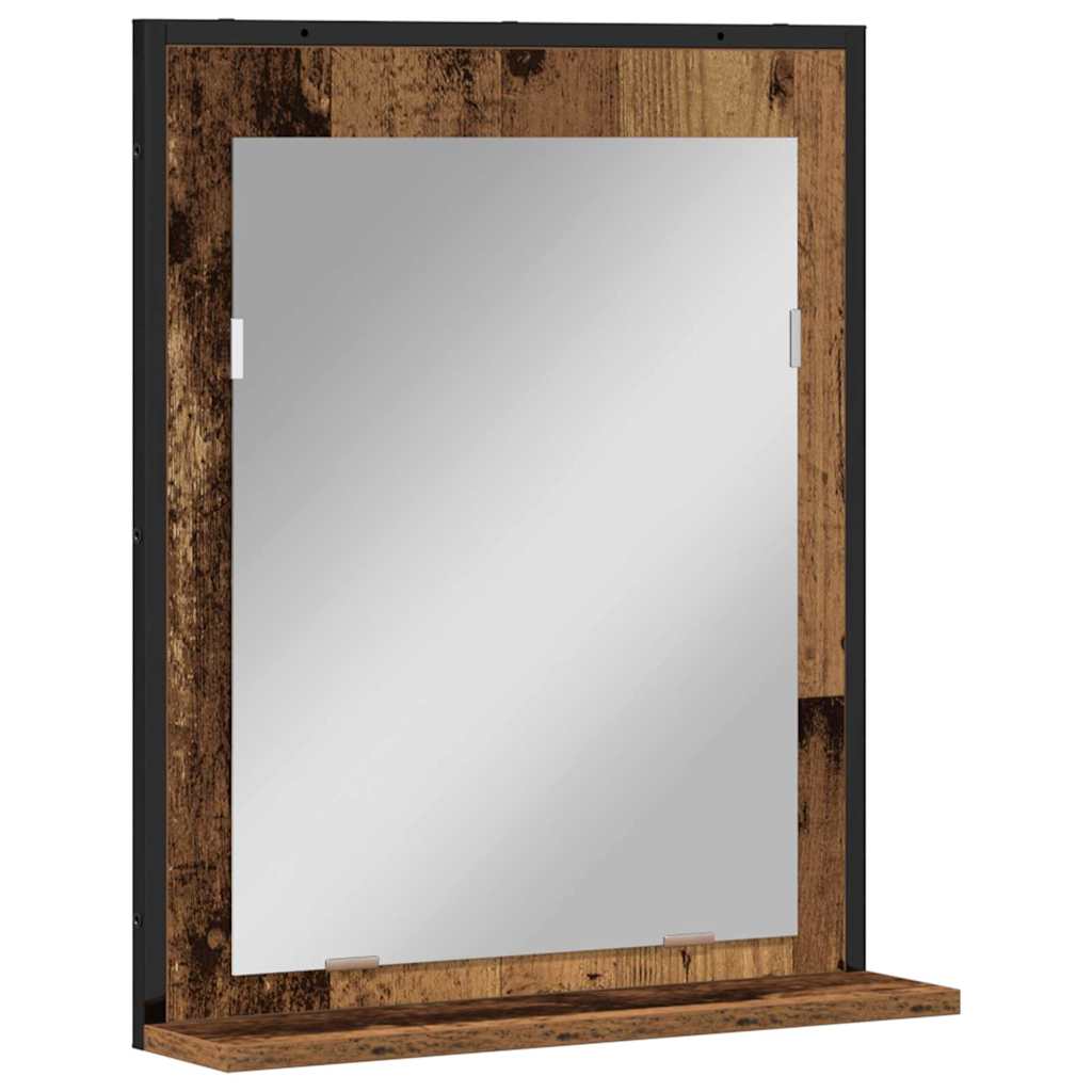 Espejo con estante con espejo Madera vieja 50 x 12 x 60 cm