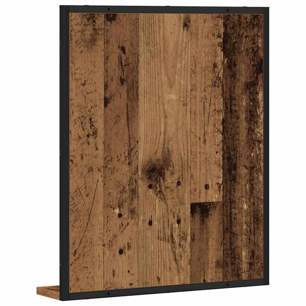 Espejo con estante con espejo Madera vieja 50 x 12 x 60 cm