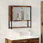Mirrored Cabinet with Shelf Old wood 60 x 16 x 60 cm