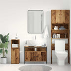 Gabinete de Lavabo para Baño Madera vieja 80 x 30 x 60 cm