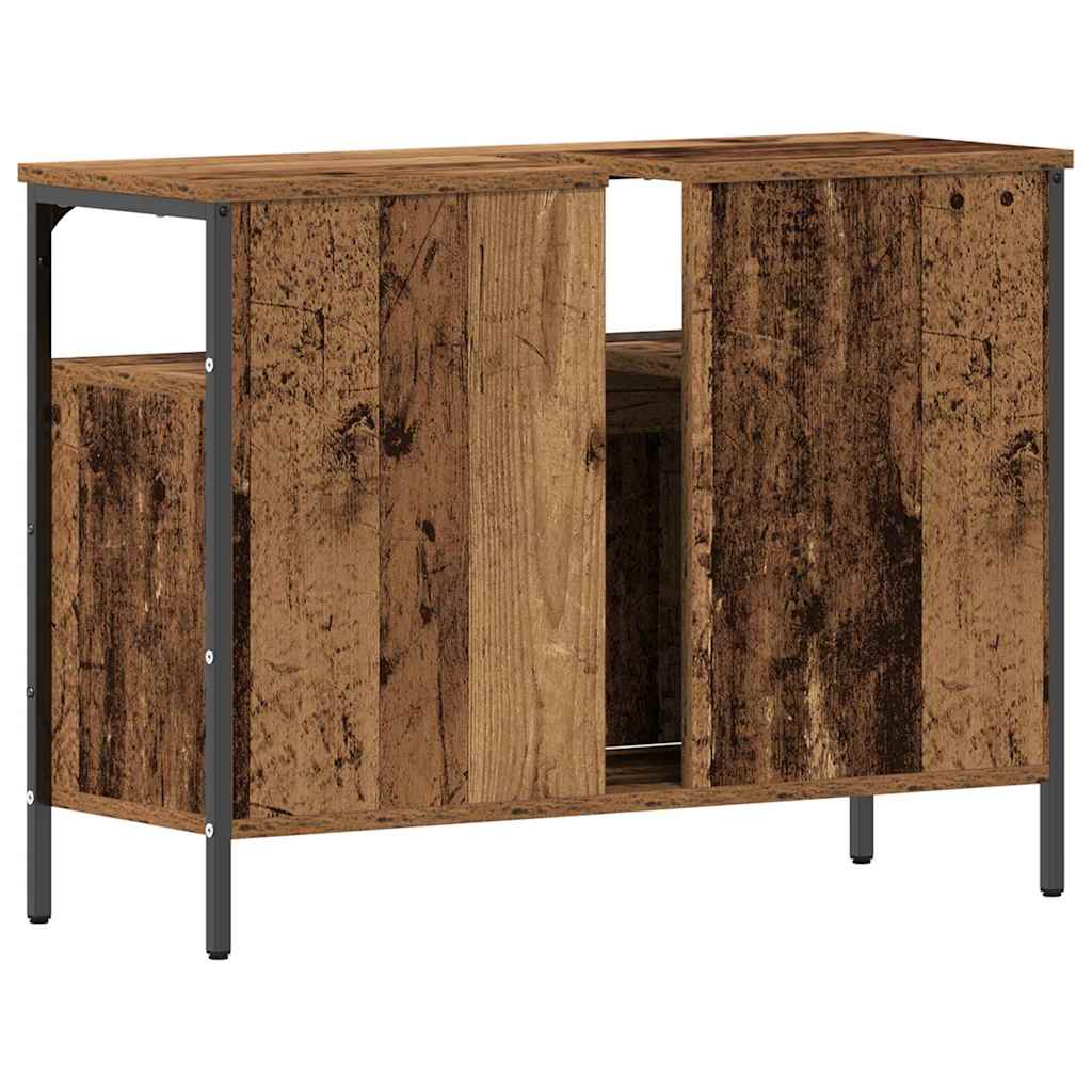 Gabinete de Lavabo para Baño Madera vieja 80 x 30 x 60 cm