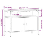 Gabinete de Lavabo para Baño Madera vieja 80 x 30 x 60 cm