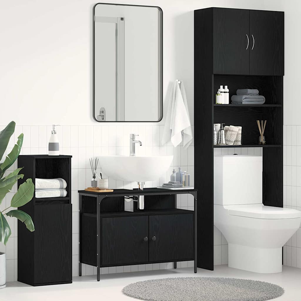 Gabinete de Lavabo para Baño Madera vieja 80 x 30 x 60 cm