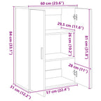 Aparador Madera vieja 60 x 31 x 84 cm Madera de ingeniería