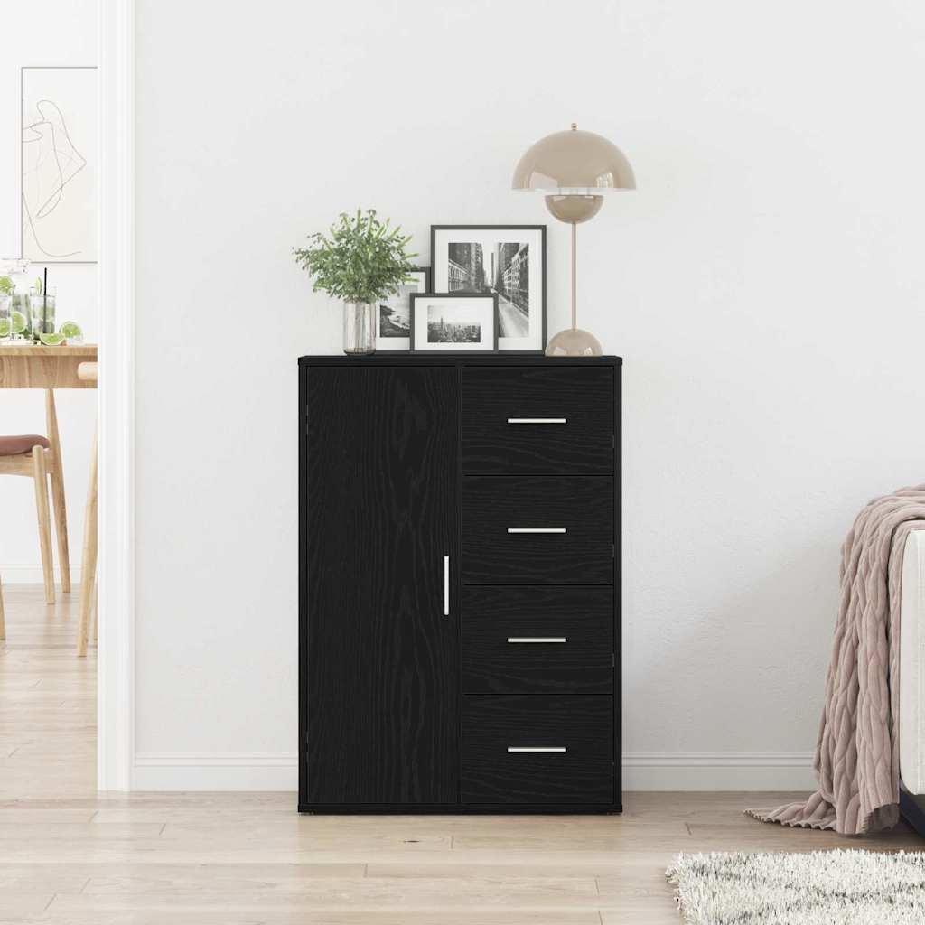 Aparador Roble Negro 60 x 31 x 84 cm Madera de ingeniería