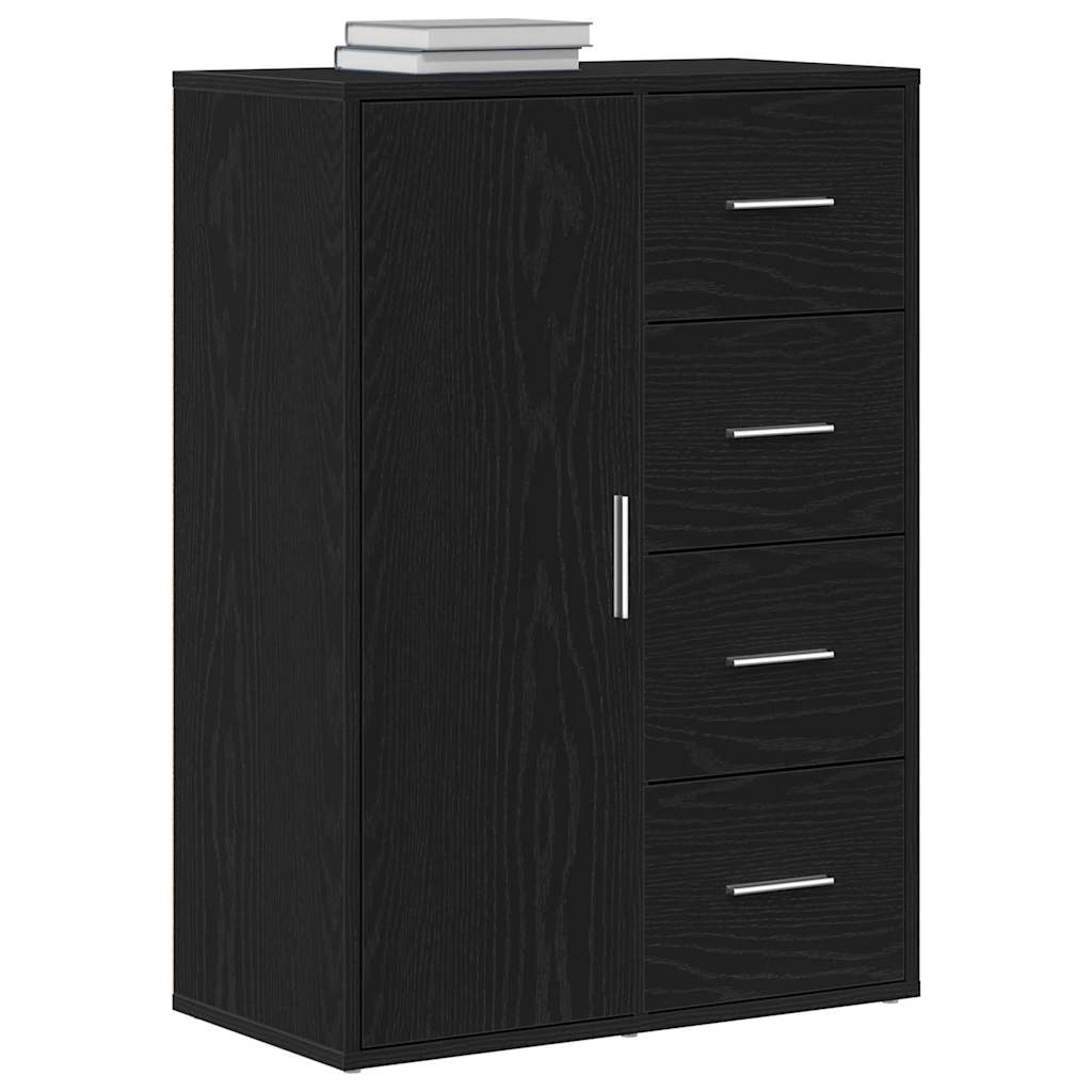Aparador Roble Negro 60 x 31 x 84 cm Madera de ingeniería