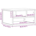 Soporte para Impresora Madera vieja 40 x 32 x 22,5 cm