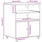 Soporte para Impresora Madera vieja 60 x 48 x 74 cm