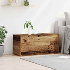 Caixa de Armazenamento Madeira envelhecida 100 x 42 x 46 cm