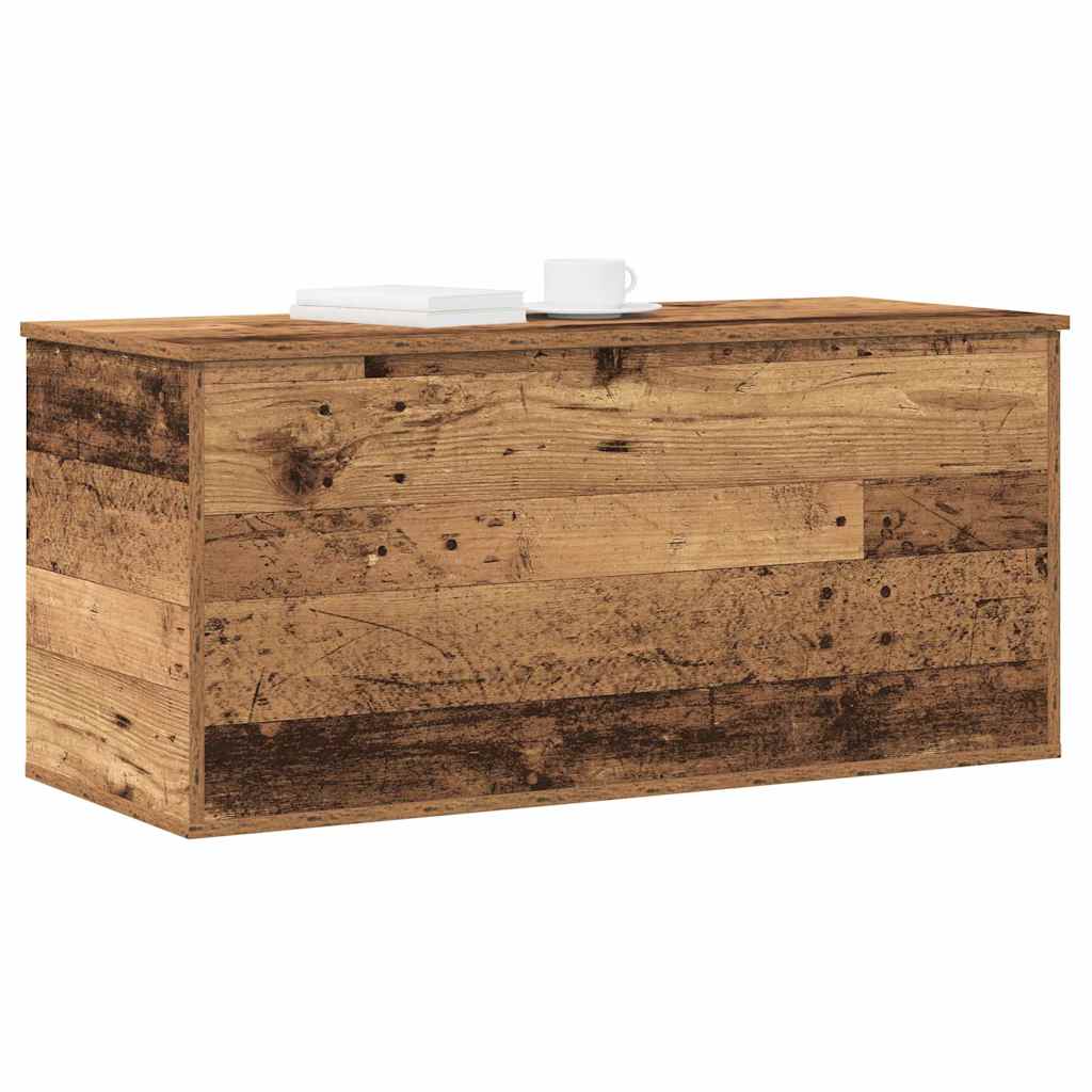 Caixa de Armazenamento Madeira envelhecida 100 x 42 x 46 cm