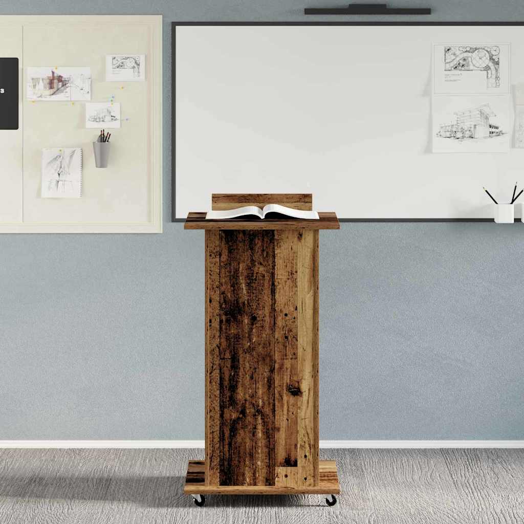 Podio Madera vieja 55 x 55 x 107 cm Madera de ingeniería