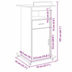 Podio Madera vieja 55 x 55 x 107 cm Madera de ingeniería