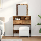 Mesa de Tocador con cajón Madera Vieja 80 x 41 x 144.5 cm