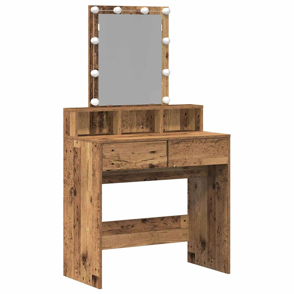 Mesa de Tocador con cajón Madera Vieja 80 x 41 x 144.5 cm