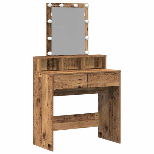 Dressing Table with Drawer Old Wood 80 x 41 x 144.5 cm