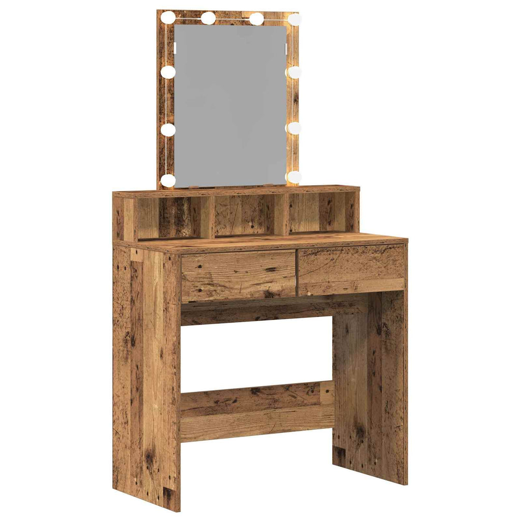 Mesa de Tocador con cajón Madera Vieja 80 x 41 x 144.5 cm