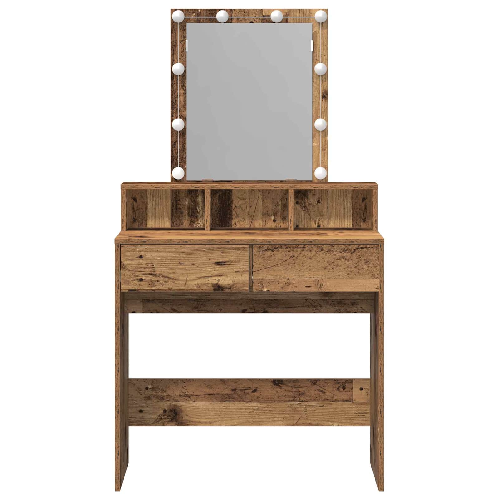 Mesa de Tocador con cajón Madera Vieja 80 x 41 x 144.5 cm
