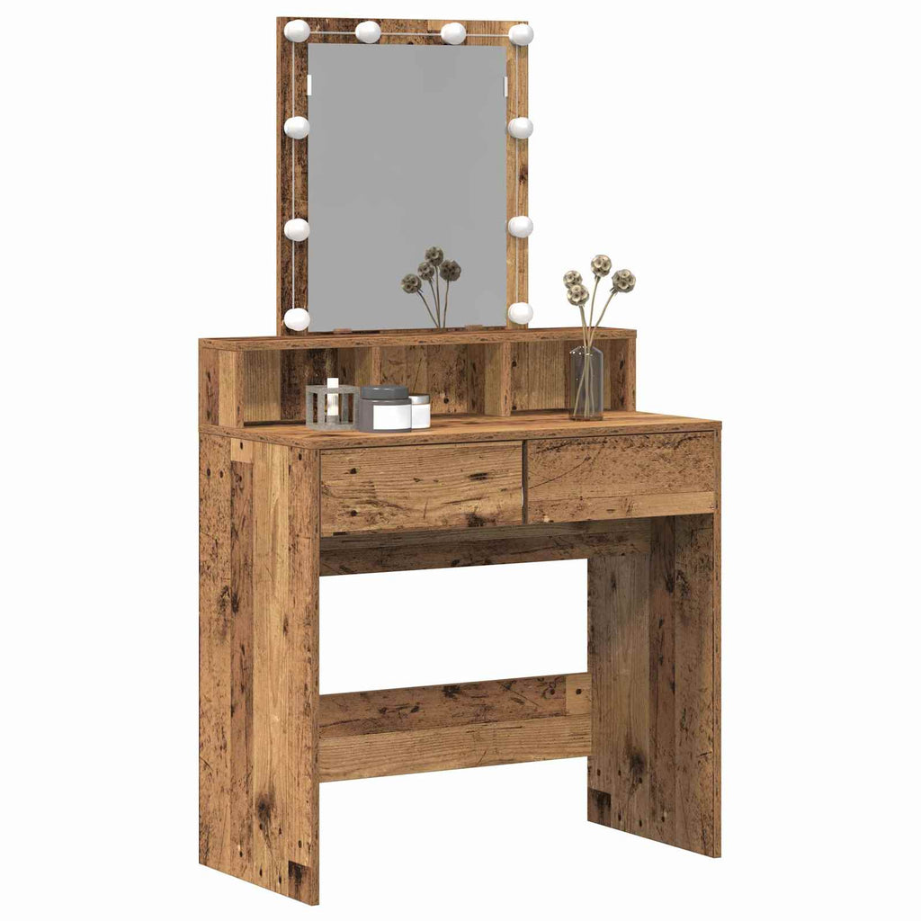 Mesa de Tocador con cajón Madera Vieja 80 x 41 x 144.5 cm