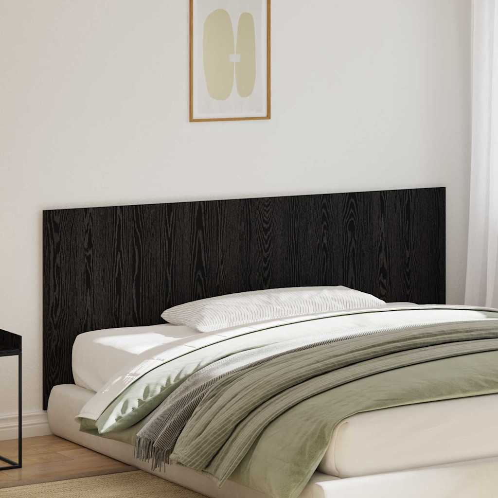 Cabecero de Cama con cabecera Roble Negro 160 x 1.5 x 80.5 cm