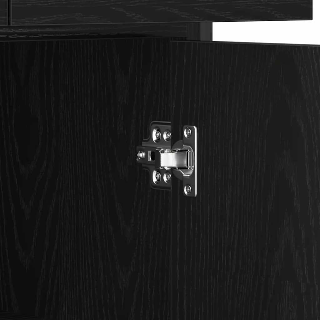 Aparador Roble Negro 70 x 30 x 80 cm Madera de ingeniería