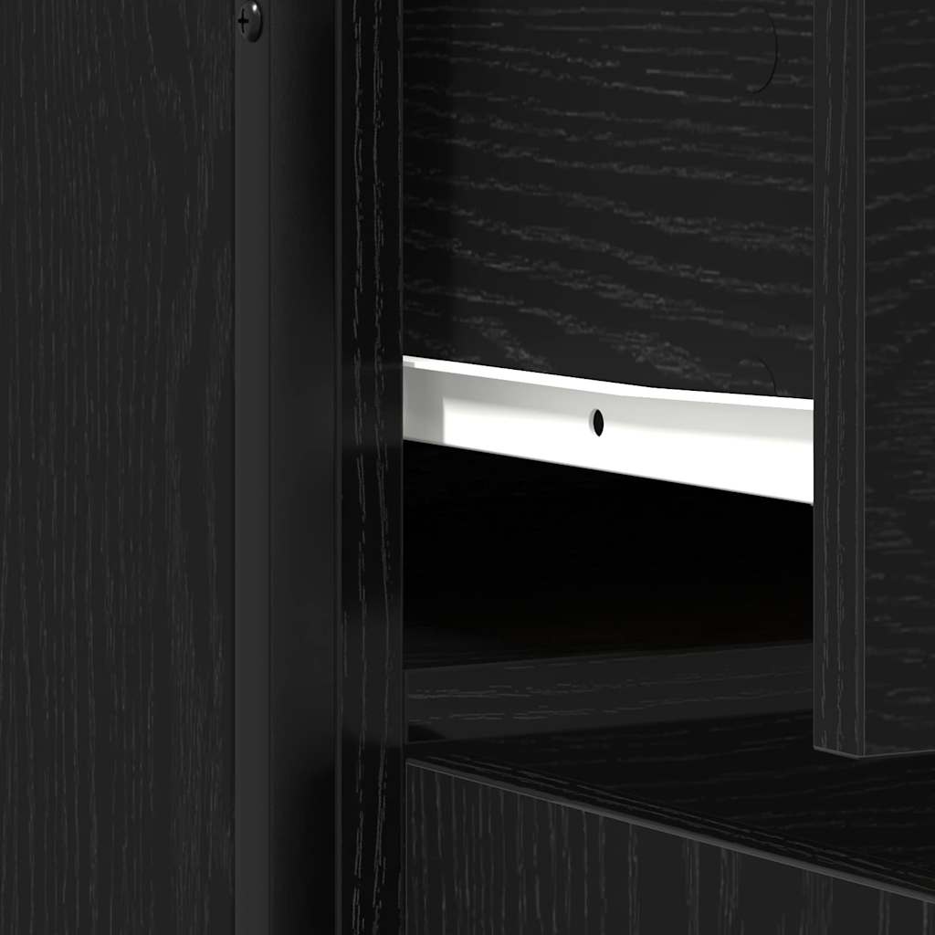 Aparador Roble Negro 70 x 30 x 80 cm Madera de ingeniería