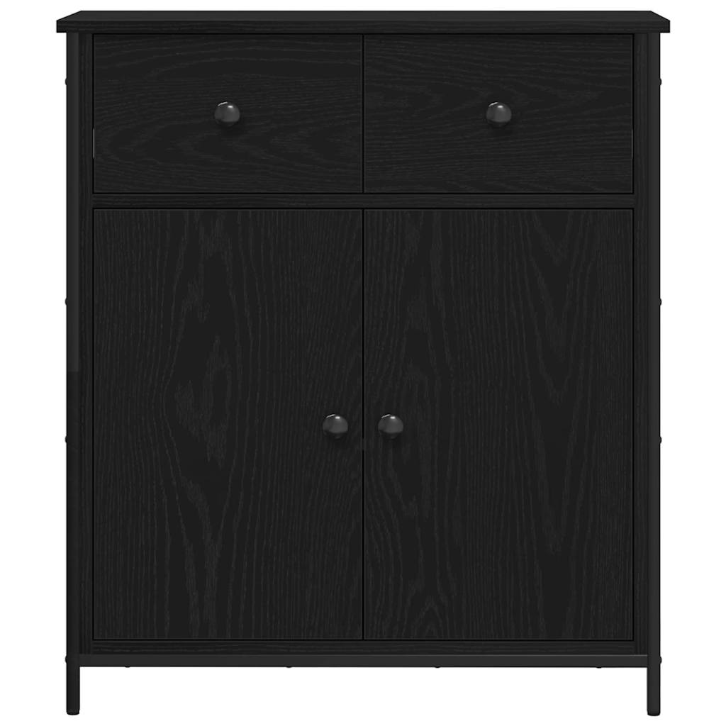 Aparador Roble Negro 70 x 30 x 80 cm Madera de ingeniería