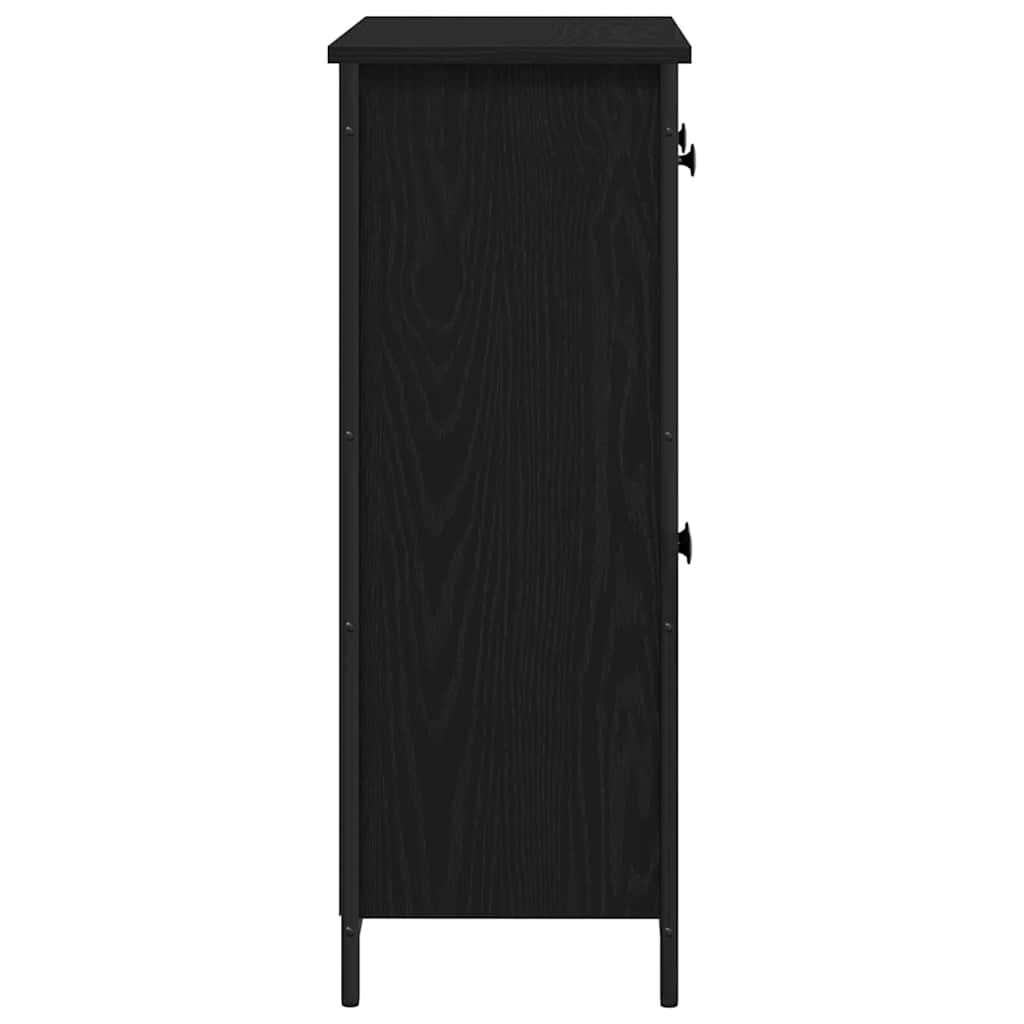 Aparador Roble Negro 70 x 30 x 80 cm Madera de ingeniería