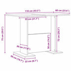 Mesa de Comedor 110 x 60 x 75 cm Madera de ingeniería